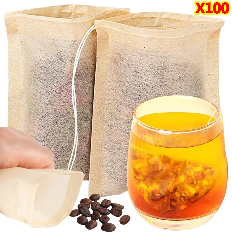 Herbal Wellness Blend - 100Pcs Teabags with Drawstring Filter Empty