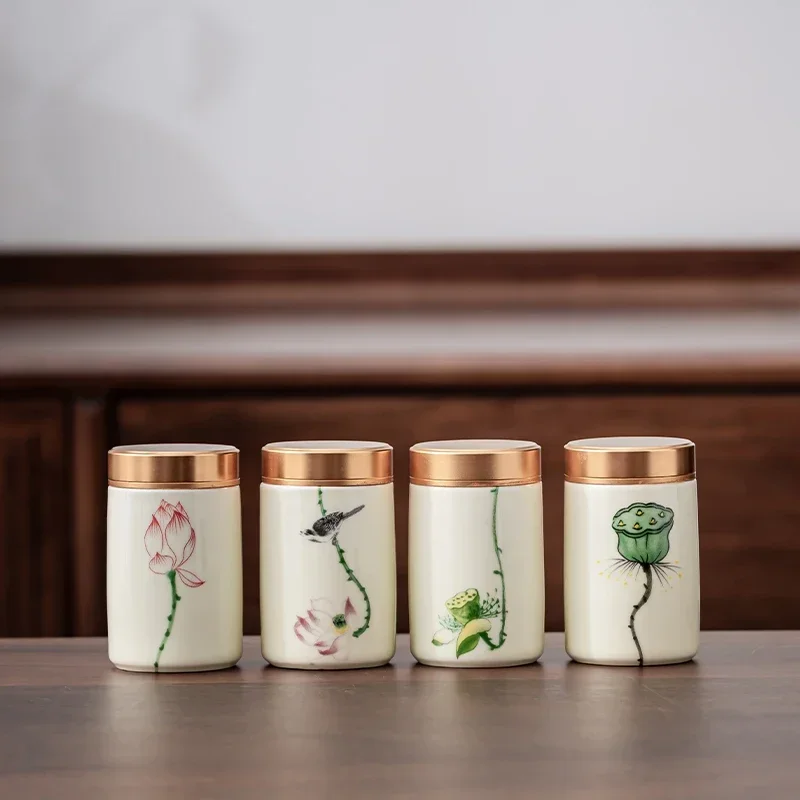 Herbal Wellness Blend - 4PCS/LOT Boutique ceramics Tea Caddy Medicinal