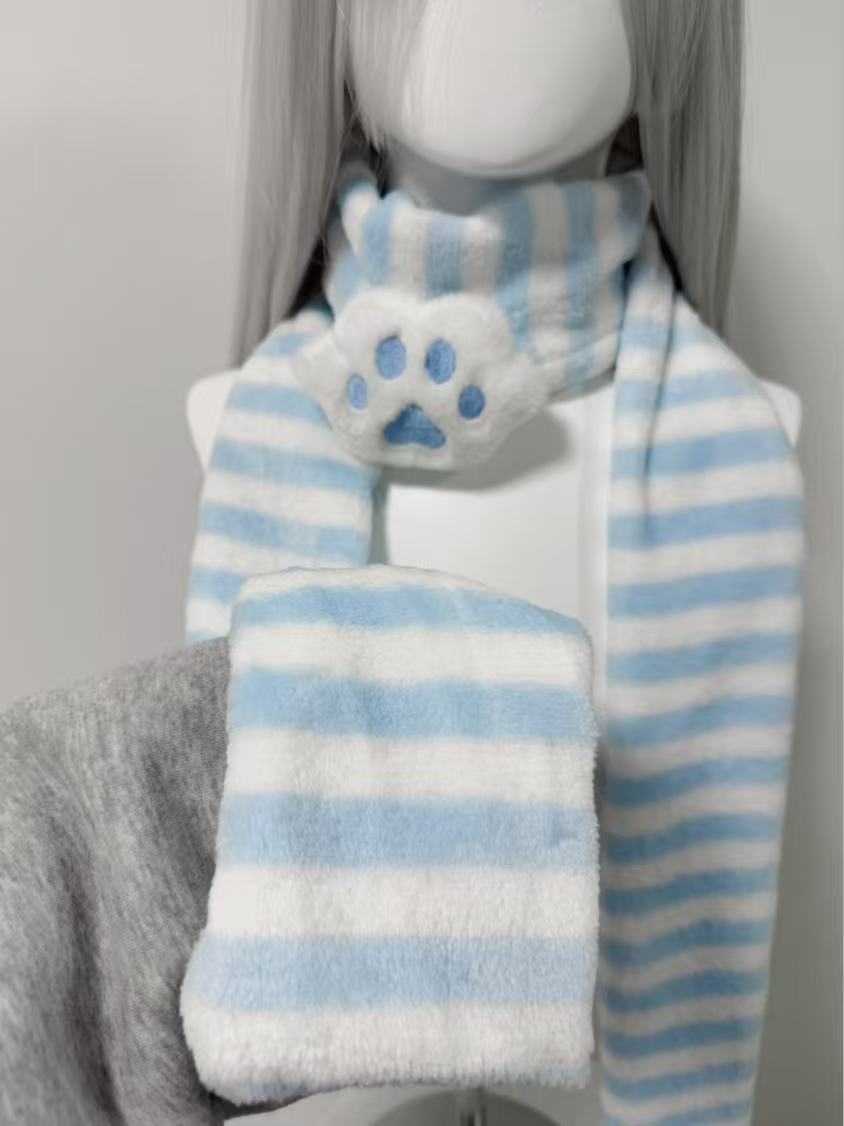 Kawaii Kniied Scarf Cat Paw De - Cat Claw Bark review and price