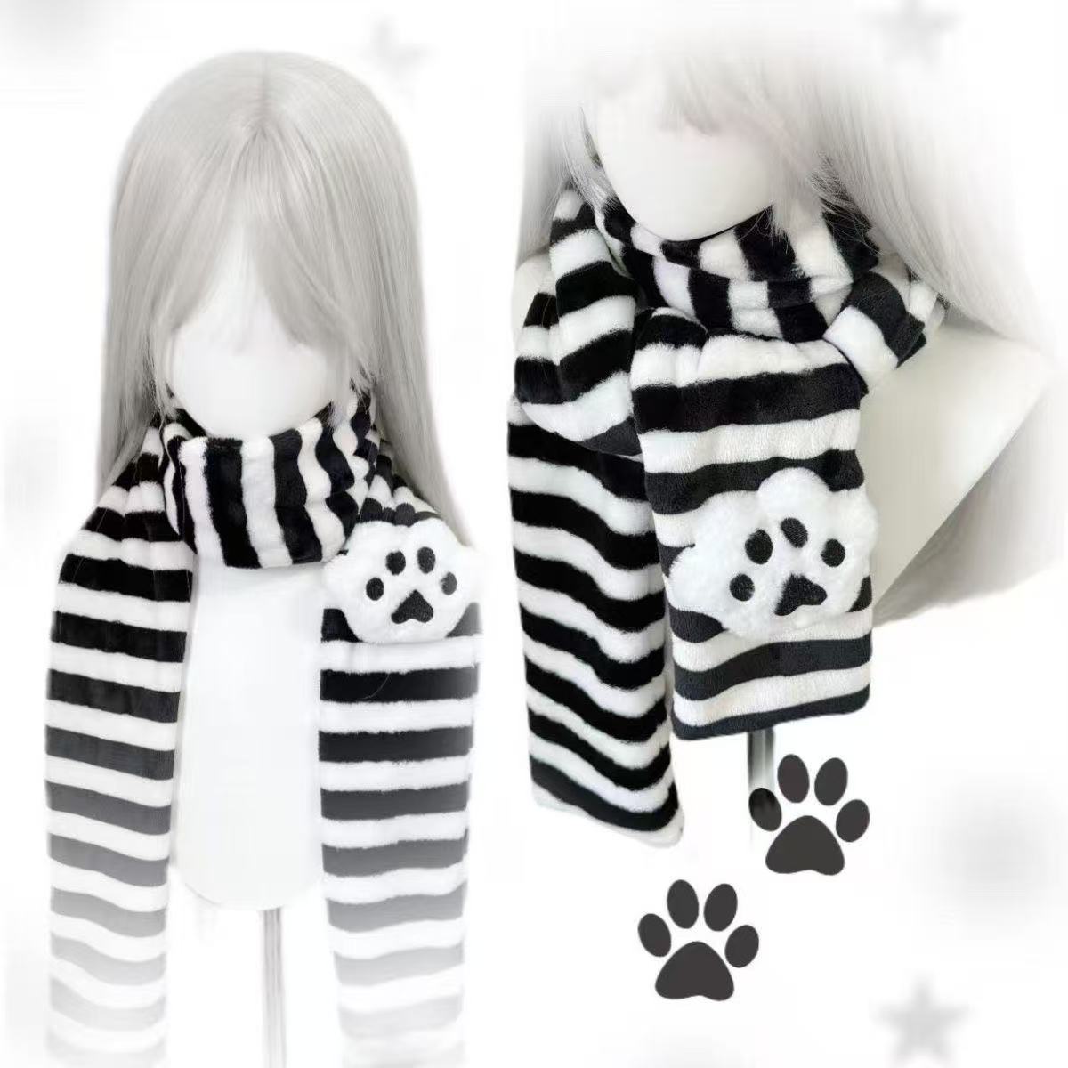 Kawaii Kniied Scarf Cat Paw De - Cat Claw Bark review and price