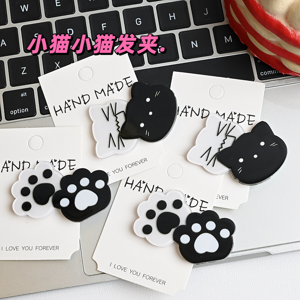 Kawaii Y2K Cat Hair Pins Black - Cat Claw Bark review and price